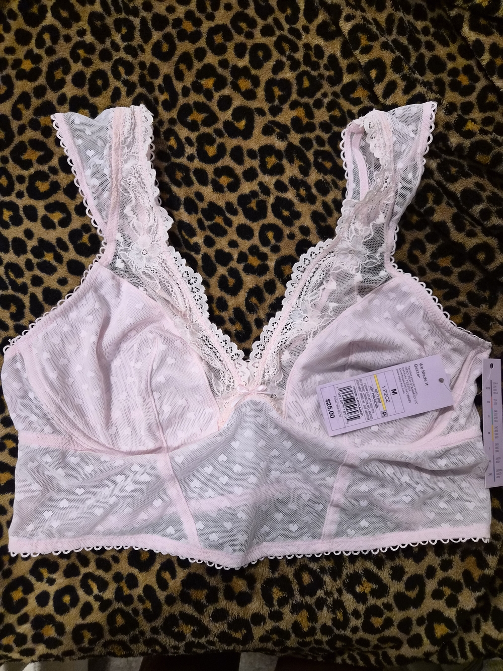 Soft Lace Longline Bralette - Pale Pink by Auden